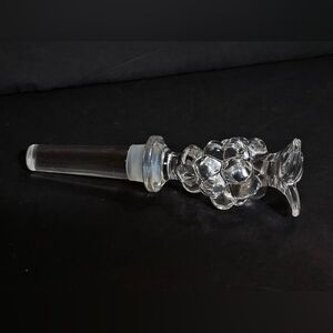 Mikasa Diamond Fire Clear Lead Crystal Grape Shape Wine Bottle Stopper Austria